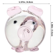 Ornamento de Porco de Cristal Veemoon - Estatueta de Vidro Soprado à Mão para Decoração Elegante - imagem 4