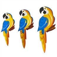 Trio de Araras M - Decoração Tropical para Varanda, Jardim e Sacada - Artesanato Feito à Mão - imagem 4