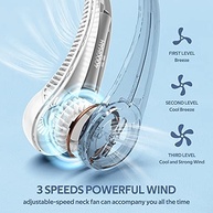 Ventilador de Pescoço Portátil 360° com Bateria 4000mAh - Mão Livre e Ultra Silencioso - imagem 4