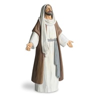 Estátua de Jesus Cristo com Braços Abertos 24cm - Decoração Religiosa Moderna Pintada à Mão - imagem 2