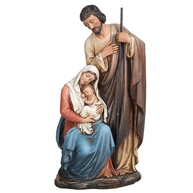 Estátua da Sagrada Família 28 cm - BC BUILDCLASSIC - Resina Pintada à Mão - imagem 1