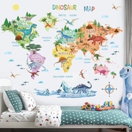 Adesivos de Parede com Mapa do Mundo Dinossauro - Decalque Autoadesivo para Quarto Infantil - imagem 4
