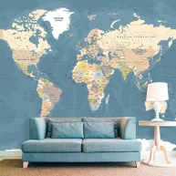 Mapa Mundi Adesivo: Decore com Estilo! - imagem 1