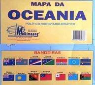 Mapa Poster Oceania Detalhado 117x89cm - Geográfico, Turístico e Rodoviário - imagem 3