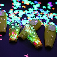 Caixa 12 Potinhos Glitter Borboleta para Unhas e Maquiagem - imagem 1