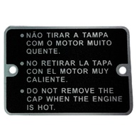 Placa de Instrução Yanmar Agritech para Tampa do Radiador: Mantenha sua Máquina em Perfeito Estado! - imagem 1
