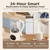 Vanesa Máquina Automática De Leite De Soja 9 Em 1, Máquina De Leite De Nozes De 47 Oz (1400 Ml), Com Autolimpeza, 16 Lâminas, Faz Leite De Amêndoa, Leite De Aveia, Leite Vegetal, Suco Com Temporizad - imagem 5