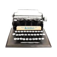 Baoblaze Estatueta de Máquina de Escrever Vintage em Metal - Decoração Retro para Escritório e Adereço Fotográfico - imagem 1