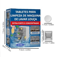 Pastilhas Limpadoras para Máquina de Lavar Louça - Kit com 20 Unidades - Limpeza Profunda, Anticalcário, Elimina Odores e Gordura - Compatível com Todas as Máquinas - imagem 5