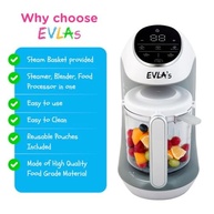 EVLA'S Máquina de Comida de Bebê com Vaporizador e Liquidificador - Tela Touch, 6 Bolsas Inclusas - imagem 5