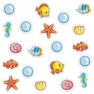 Adesivos Decorativos Fundo do Mar Antiderrapantes para Banheiro Infantil - 20 Unidades - imagem 2