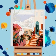 Offito Kit de Pintura por Números para Adultos - Tela à Beira-Mar com Acrílicos Premium - imagem 5