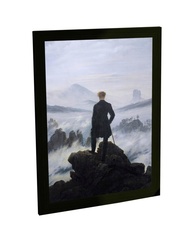 Quadro Decorativo A3 Caminhante Sobre O Mar De Névoa Caspar - Impressão Premium em Papel Fotográfico - imagem 1