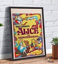 Quadro Decorativo Alice no País das Maravilhas Vintage 60x90cm - Moldura em MDF para Sala, Quarto ou Escritório - imagem 3