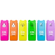 Marca Texto Mini Fun Cis: 6 Cores Neon e Fofura! - imagem 1