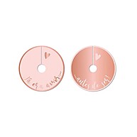 Marcador de Taça Romântico Rose Gold: 6 Unidades para Presentes Inesquecíveis - imagem 1