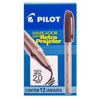 Marcador Pilot para Retroprojetor: Kit 12 Preto 2.0mm - imagem 1