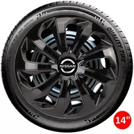 Jogo 4 Calotas Esportivas Velox Aro 14 - Preto Brilhante para Nissan March, Versa, Sentra e Livina - imagem 5