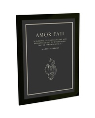 Quadro Decorativo A4 Estoicismo Amor Fati Marco Aurélio - Inspiração Filosófica para Sua Casa - imagem 1