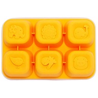 Forma para Congelar Girafa - Silicone Macio com Tampa, 6 Compartimentos - Marcus & Marcus Amarelo - imagem 4