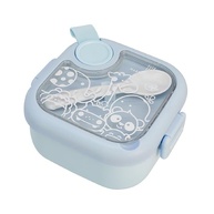 Kit Alimentação Passeio Tigela 2 Estágios + Colher e Tesoura Azul - Marcus & Marcus - imagem 5