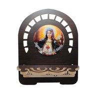 Porta Bíblia Sagrado Coração de Maria em Madeira - Elegância e Espiritualidade para o Lar - imagem 4