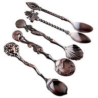 Conjunto de 5 Colheres Vintage Estilo Marinheiro em Liga de Zinco - Design Oceânico para Chá, Café e Sobremesas - imagem 4