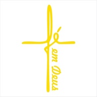 Adesivo Fé em Deus Cruz - Decalque Religioso Azul Marinho 18x29,5cm | Símbolo de Proteção Cristã - imagem 3