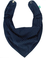 Babador Bandana Impermeável Oogie by Yandoo - Estampa Poá Marinho - imagem 1