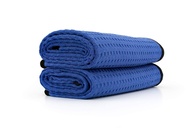 Toalha de Microfibra Waffle-Weave The Rag Company Dry Me A River - Pacote com 2 (20x40cm, Azul Marinho) - imagem 1