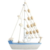 Mini Jangada Decorativa Náutica para Casa de Praia - Decoração Marítima Artesanal - imagem 2