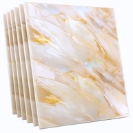 Placas Adesivas 3D Mármore Bege 60x60cm - 10 Peças Impermeáveis com Efeito Luxuoso - imagem 2
