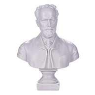 Busto de Tchaikovsky em Mármore Branco - 20 cm | Escultura de Compositor Russo - imagem 2