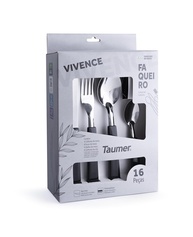 Faqueiro 16 Peças Linha Vivence Marmorizado - Elegância e Durabilidade para sua Mesa - imagem 1