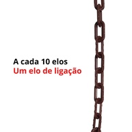 marrom-10m-seguranca-de-plastica-corrente