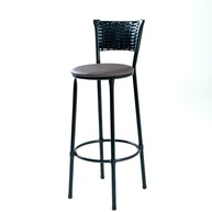 BANQUETA ALTA ENCAPADA MARROM - Estilo e Conforto para Cozinha, Bar e Área Gourmet - imagem 2