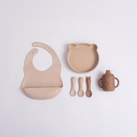 Kit Alimentação 6 Peças em Silicone Marrom Premium - Segurança e Conforto para Bebês - imagem 3