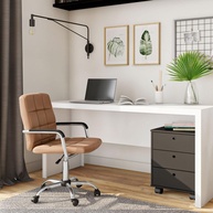 Cadeira de Escritório Fitz: Conforto e Estilo Marrom - imagem 2