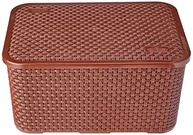 Cesto Organizador Rattan Marrom G - Design Elegante e Prático para Casa - imagem 3