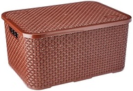 Cesto Organizador Rattan Marrom G - Design Elegante e Prático para Casa - imagem 1