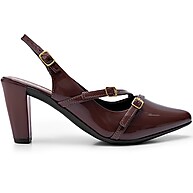 Scarpin Lumiss: Elegância e Conforto em Verniz Marrom - imagem 2