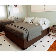 Cama Box Queen Marrom com Baú Suede Martin - imagem 2