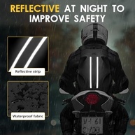 Mochila de motocicleta masculina, à prova d'água, para capacete, refletiva, bolsa para capacete - imagem 5