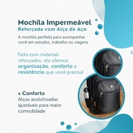 Mochila Masculina Faculdade Reforçada Feminina Escola Viagem Executiva - imagem 4