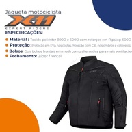 Jaqueta Moto X11 Masculina Stretch Plus Size Impermeável - imagem 4