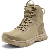 Coostar Botas Táticas Masculinas Leves De Combate Militar Com Zíper Lateral, Botas De Trabalho Para Motocicleta, Caminhada, À Prova D'Água, 8 Polegadas, Tamanho Areia, 9,5 - imagem 1