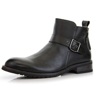 Ferro Aldo Botas de Motocicleta Masculinas Casuais com Zíper e Fivela, Preto, 12 - imagem 1