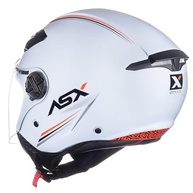 Kit Capacete Masculino ASX Aberto City Air Branco + Viseira Fume - Estilo e Segurança - imagem 3
