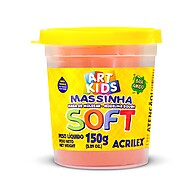 Massa de Modelar Soft 150g Laranja Acrilex – Segura e Criativa! - imagem 1