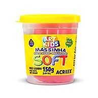 Massa de Modelar Soft 150g Vermelho 103 Acrilex – Segura e Criativa! - imagem 1